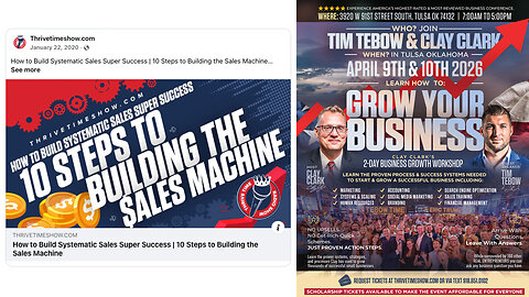 Sales | Need More Sales? How to Build Systematic Sales Super Success One Step At a Time + Discover the Proven 10 Steps to Building the Sales Machine + Join Tim Tebow At Clay Clark's April 9-10 ThrivetimeShow.com Business Conf.