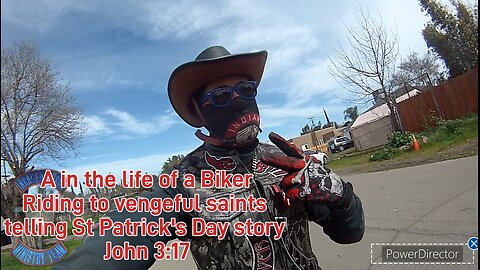 a day in the life of a biker riding to vengeful saints and talking about St Patrick's Day