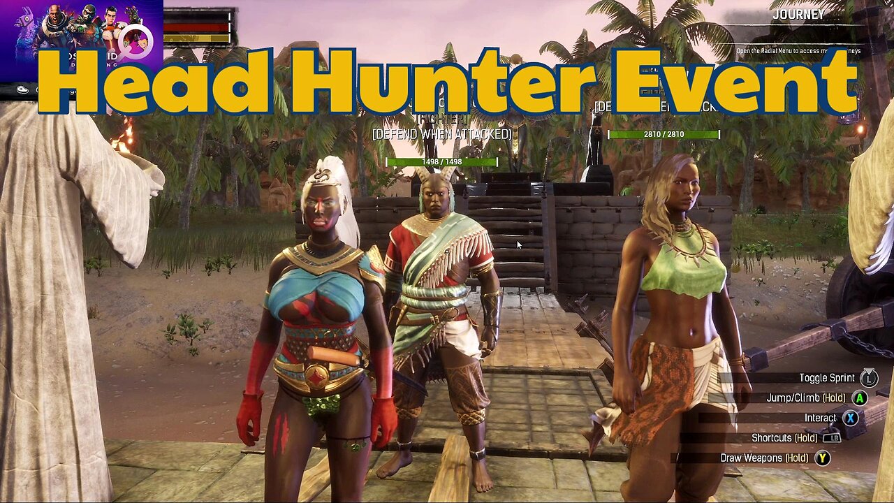 Conan Exiles Beginners guide farming the head hunter event for stuff to buy Busty boobs