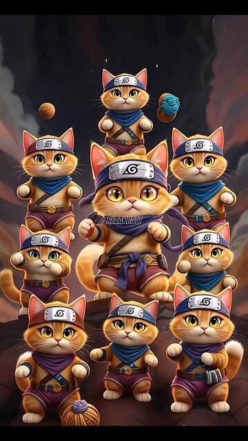 When your cat masters shadow clone jutsu