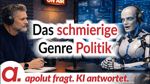 apolut fragt. KI antwortet: Das schmierige Genre Politik