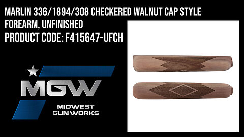 Marlin 336/1894/308 Checkered Walnut Cap Style Forearm, Unfinished - F415647-UFCH