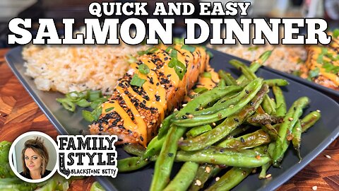 Easy Salmon Dinner on the Blackstone Griddle