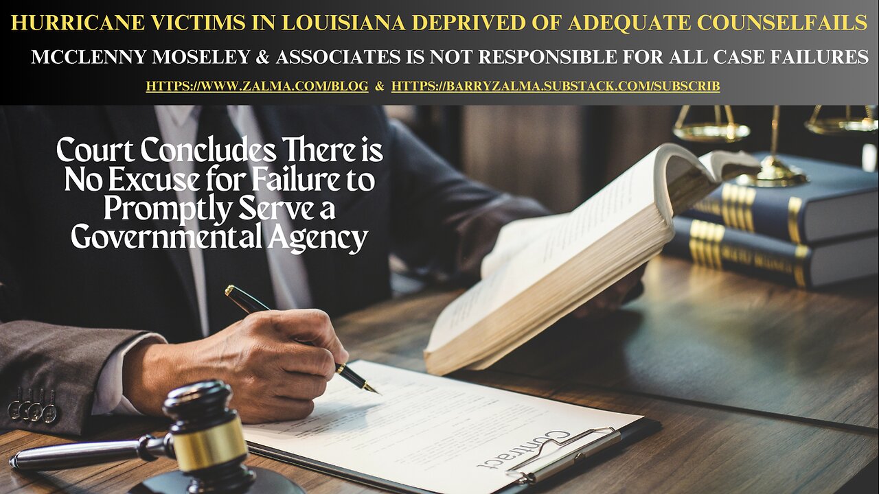 Hurricane Victims in Louisiana Deprived of Adequate Counsel