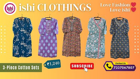 Trending 3-Piece Cotton Suit Set for Women | Daily Wear Kurti Set | Stylish Ethnic Fashion 2025