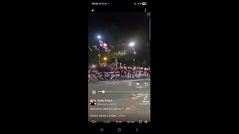 Andy Saxon ,patriots hanging St George flags