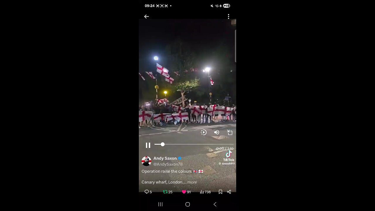 Andy Saxon ,patriots hanging St George flags