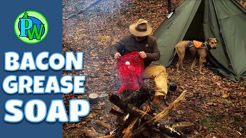 Making Mountain Man Soap in the Wild: Bacon Grease + Fire Ashes (Primitive Bushcraft Skill)