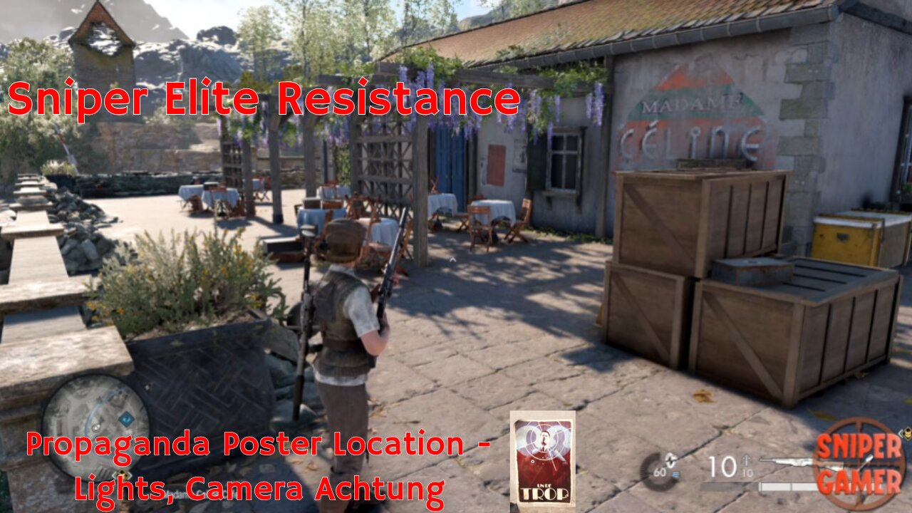 Sniper Elite Resistance Propaganda Poster Location - Lights, Camera, Achtung