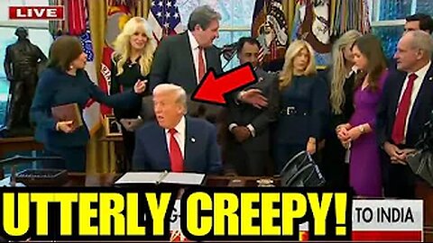 DISASTER TRUMP PRESSER GETS CREEPY