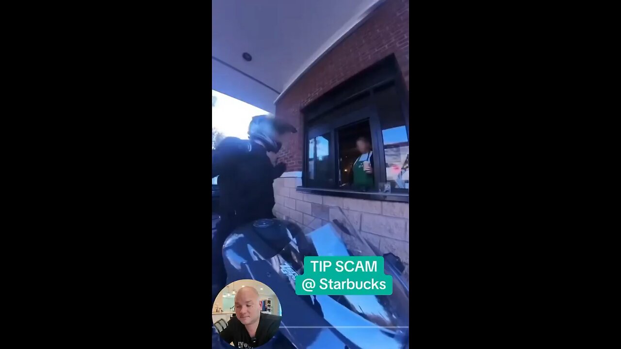 The total amount was $5.59. She gave herself a $5 tip on the card reader without his knowledge.