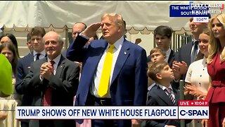 Trump’s Fun Day Installing New Giant Flag Poles