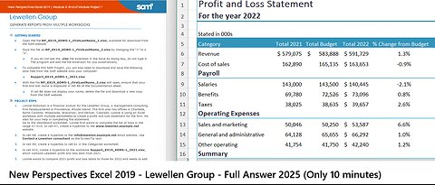 New Perspectives Excel 2019 | Module 5: End of Module Project 1 | Lewellen Group (2025)