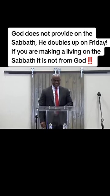 God does not provide living on the Sabbath!