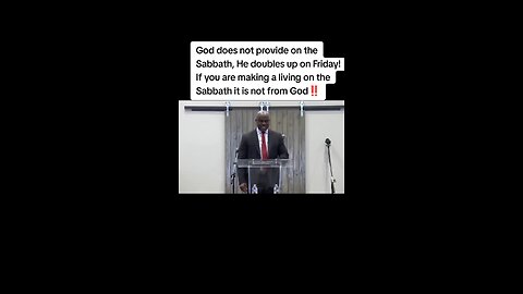 God does not provide living on the Sabbath!