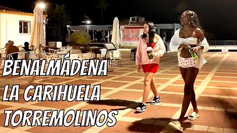 🌙 Benalmádena – La Carihuela Torremolinos - Spain Peaceful Night Walk on Costa del Sol