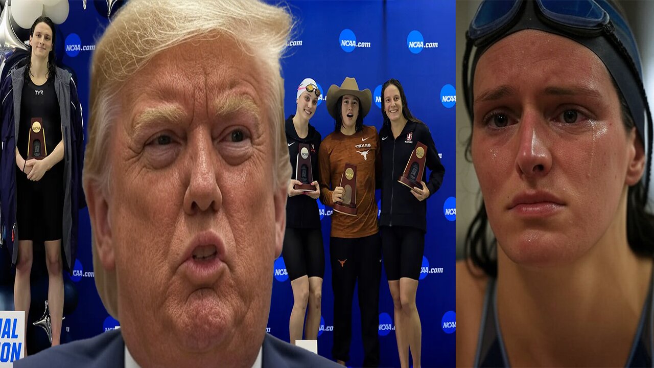 Trans swimmer Lia Thomas BRAINWASHES CHILDREN! DEFIES Trump's BAN on transgenders in female sports!