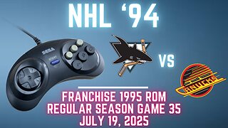 NHL '94 Franchise League (1995) - Sharks (Len) at Canucks (Hockeyfan🏒) {Genesis} Game 35