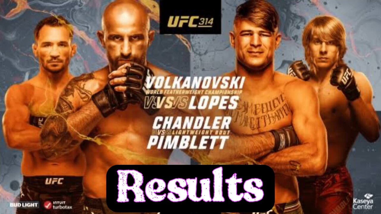 UFC 314 End Results😵😵