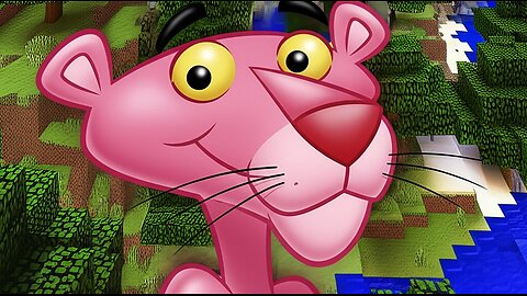 Pink Panther in Minecraft: My Incredible Pixel Art Portrait!