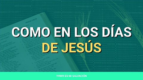 ✝️ ️Como en los días de Jesús | Mateo 24:36-39