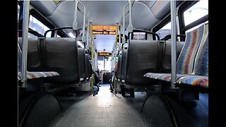 IN SIDE THE NABI 45C CITYBUS DRIVING