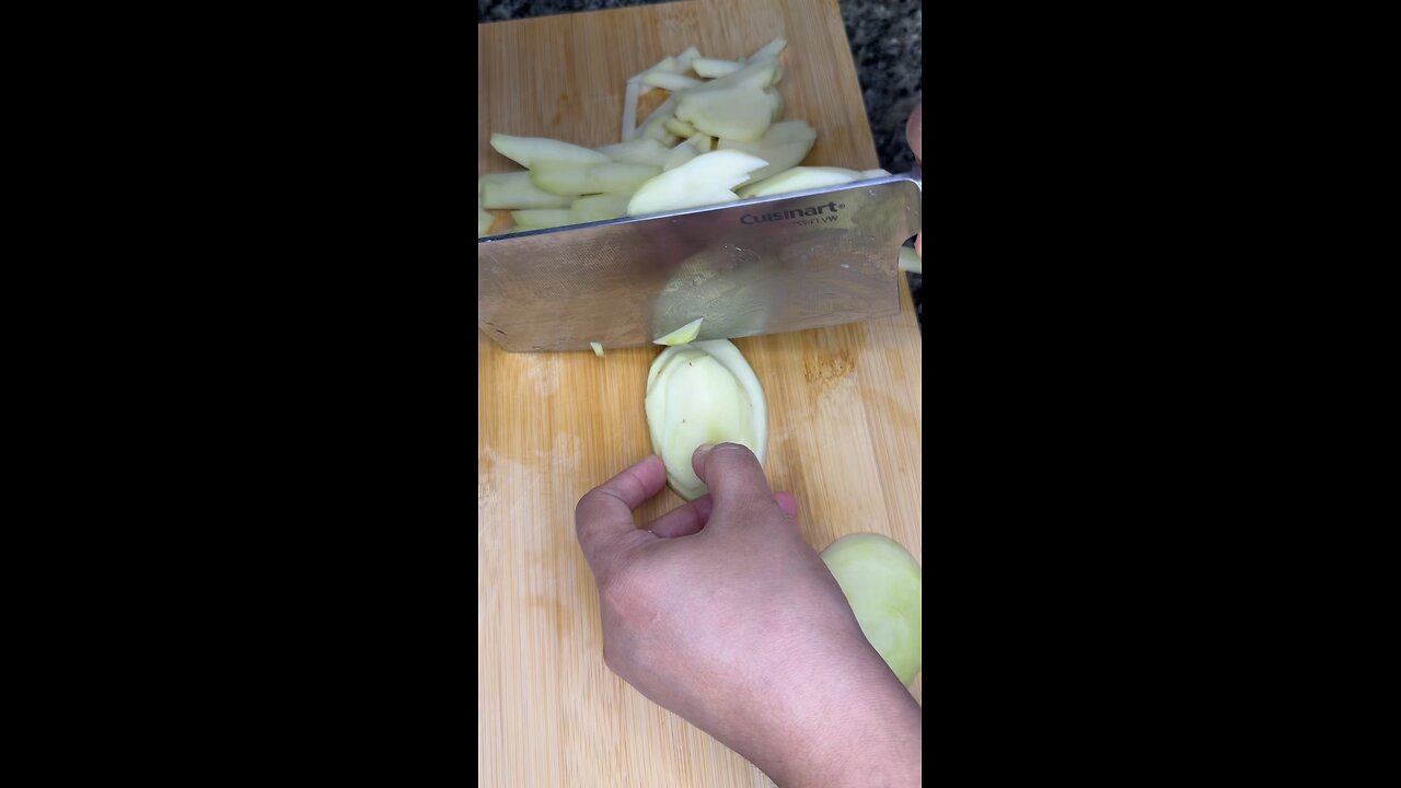 Real potato cutting sound | ASMR