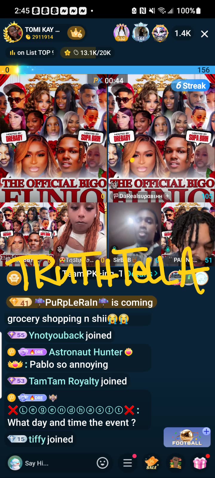 QUEEN TOMIKAY TEAM PK WITH DREBABY, DAREALSUPABIHH, PABLO NERO, TAMMY PEAY, PYT & MORE