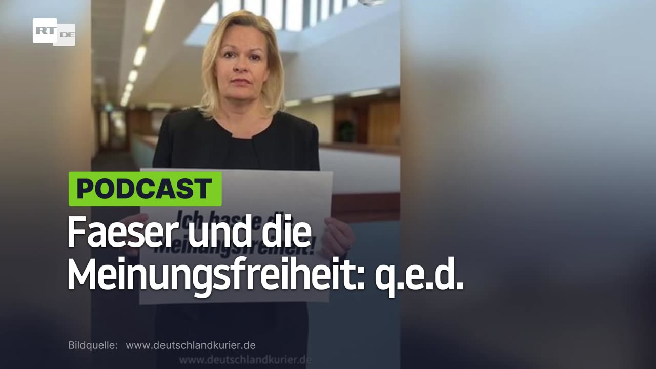 Faeser und die Meinungsfreiheit: q.e.d.