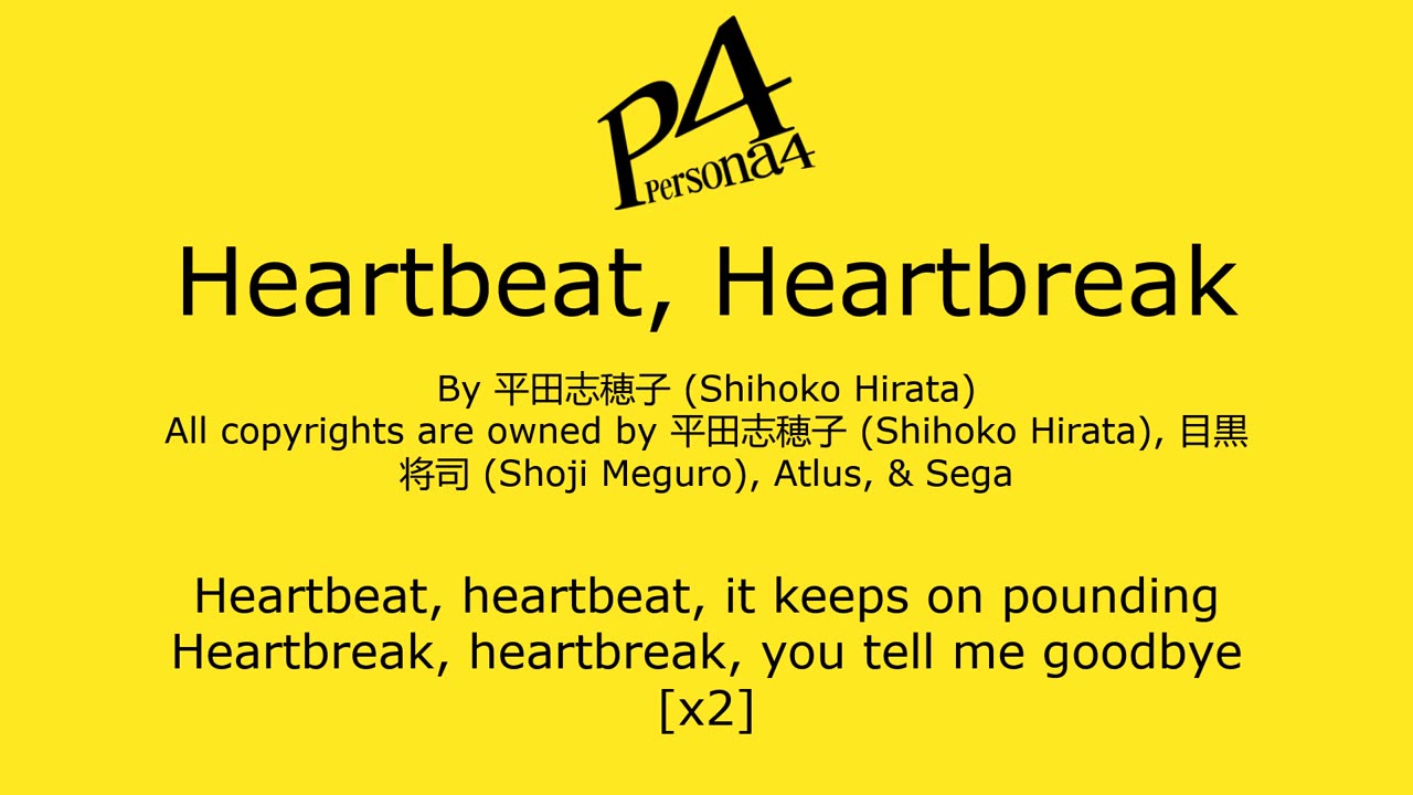 Heartbeat, Heartbreak - Persona 4