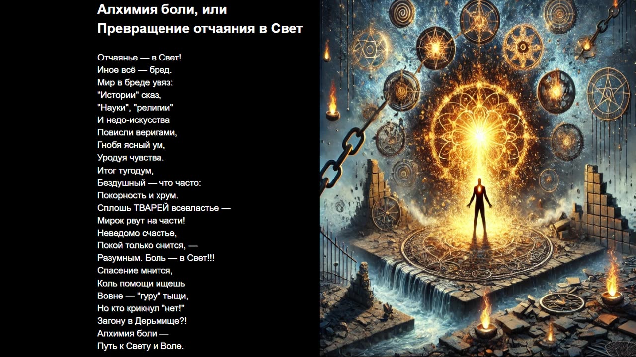 Алхимия боли, или Превращение отчаяния в Свет
