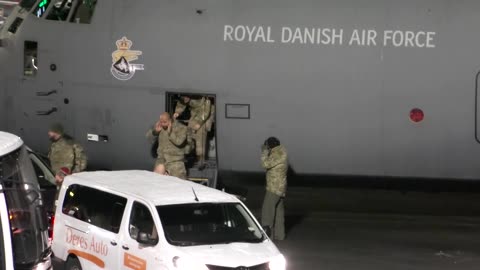 Royal Danish Air Force plane carrying personnel arrives in Greenland