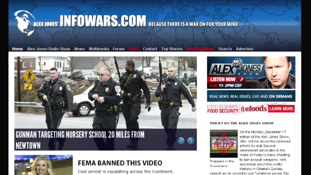 The Alex Jones Show - December 17, 2012