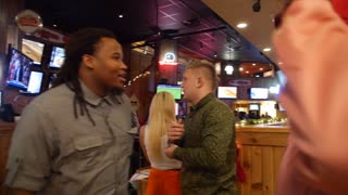 Tommy Talks With Duke University Players That Recognized Him In Hooters (2013)