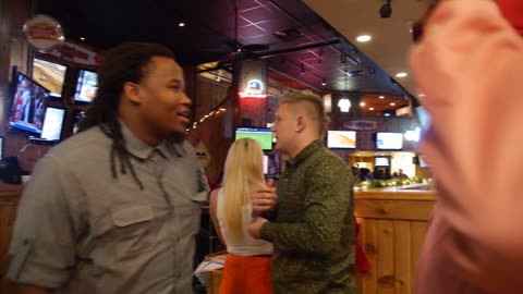 Tommy Talks With Duke University Players That Recognized Him In Hooters (2013)