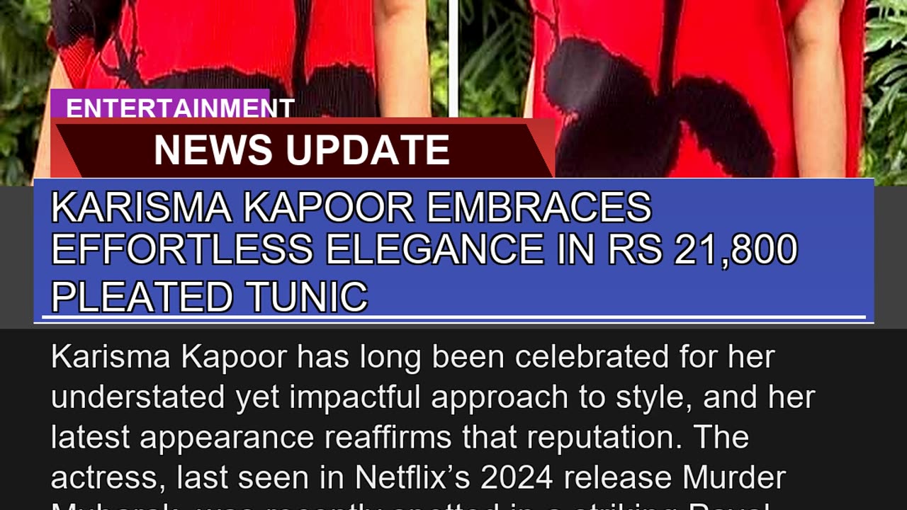 Karisma Kapoor Embraces Effortless Elegance in Rs