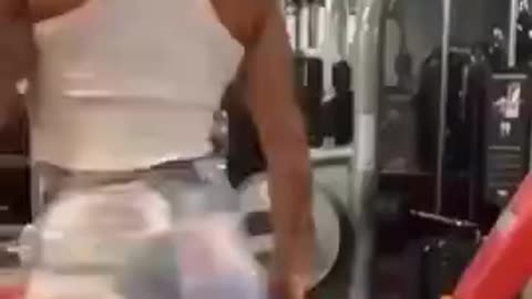 She was gonna make a social media video at the gym. Crash. Crunch. 💥🤣🤣🤣