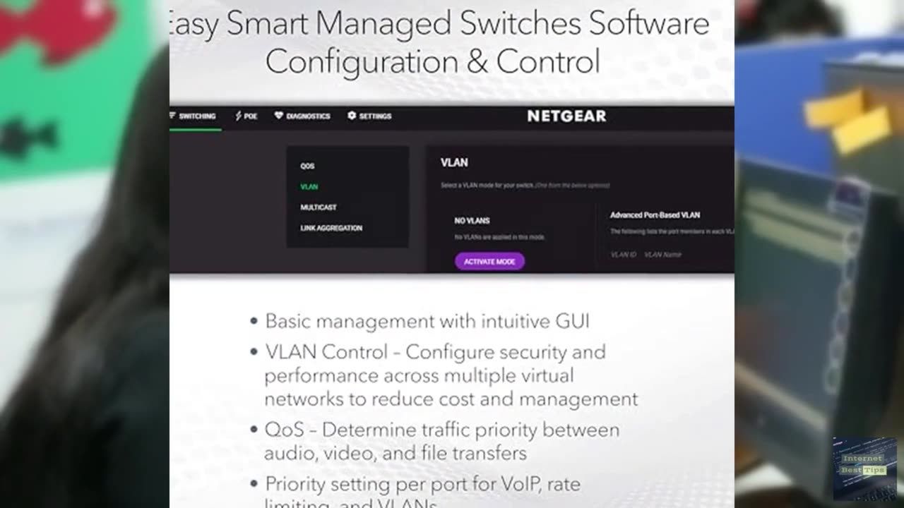 NETGEAR 5-Port Gigabit Ethernet Easy Smart Managed Switch (GS105Ev2) - Managed,