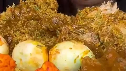 Viral: Chicken Biryani #asmr #mukbang #eatingshow #asmrvideo