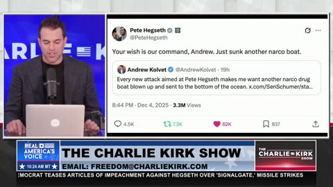 PETE HEGSETH RESPONDS DIRECTLY TO ANDREW KOLVET