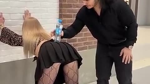 The bad boy surprised the girls