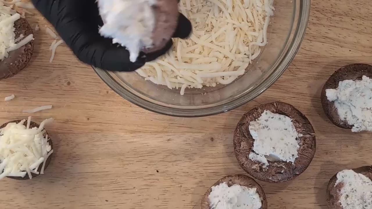 Stuffed Mushrooms with Herbed Goat Cheese & Mozzarella | Easy & Delicious Appetizer Recipe