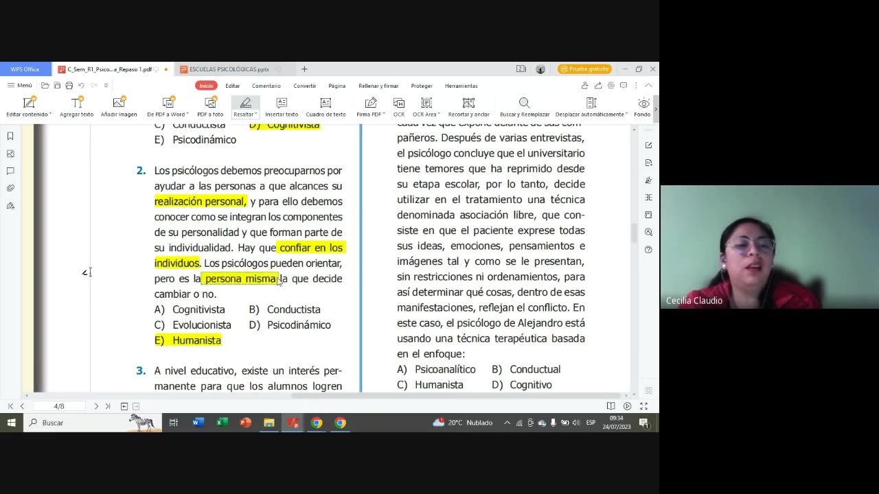 PAMER SEMESTRAL 2023 | Miscelánea | Psicología