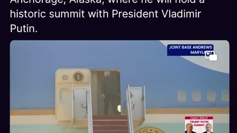 President Trump departs for Alaska this Morning (8:11 am Est post) 8.15.25