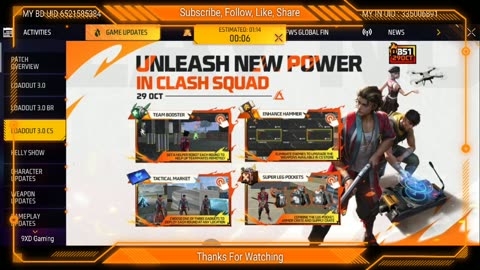 Free Fire Live With 9XD Gaming