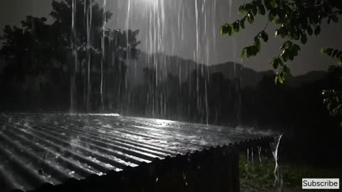 Rain on a Forest House at Night | Relaxing Nighttime Rainfall for Sleep 🌲💧ASMR