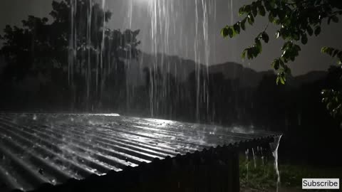 Rain on a Forest House at Night | Relaxing Nighttime Rainfall for Sleep 🌲💧ASMR