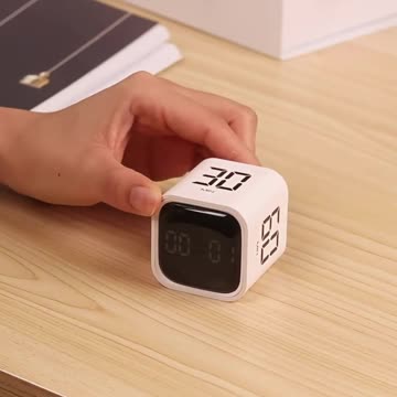 Productivity Cube Timer with Gravity Sensor and LED Display