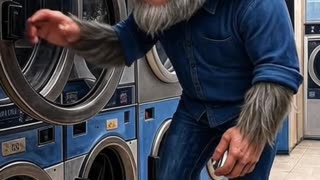 Bigly Foot Discovers Laundry Machines… and Trouble!