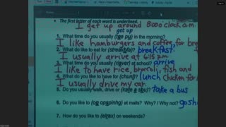 4-30-25 English Class Daily Routines / Rutinas diarias de la clase de inglés